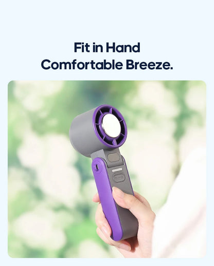 Outdoor Foldable Portable Handheld Fan Mini Cooling Rechargeable 3600mAh 100-level Free Control High Speed Turbo Fan